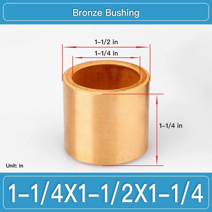 BRB-1-1_4X1-1_2X1-1_4 Inch Oil-Impregnated Bronze Sleeve Bushings dimension drawing