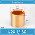 BRB-1_2X11_16X1 Inch Oil-Impregnated Bronze Sleeve Bushings dimension drawing