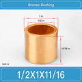 BRB-1_2X1X11_16 Inch Oil-Impregnated Bronze Sleeve Bushings dimension drawing