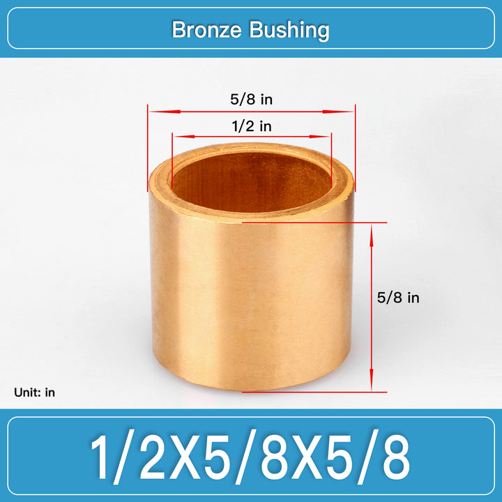 BRB-1_2X5_8X5_8 Inch Oil-Impregnated Bronze Sleeve Bushings dimension drawing