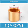 BRB-1-3_4X2X7_8 Inch Oil-Impregnated Bronze Sleeve Bushings dimension drawing