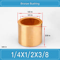 BRB-1_4X1_2X3_8 Inch Oil-Impregnated Bronze Sleeve Bushings dimension drawing