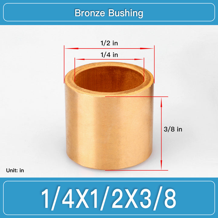 BRB-1_4X1_2X3_8 Inch Oil-Impregnated Bronze Sleeve Bushings dimension drawing