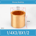 BRB-1_4X3_8X1_2 Inch Oil-Impregnated Bronze Sleeve Bushings dimension drawing