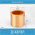 BRB-3_4X1X1 Inch Oil-Impregnated Bronze Sleeve Bushings dimension drawing
