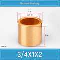 BRB-3_4X1X2 Inch Oil-Impregnated Bronze Sleeve Bushings dimension drawing