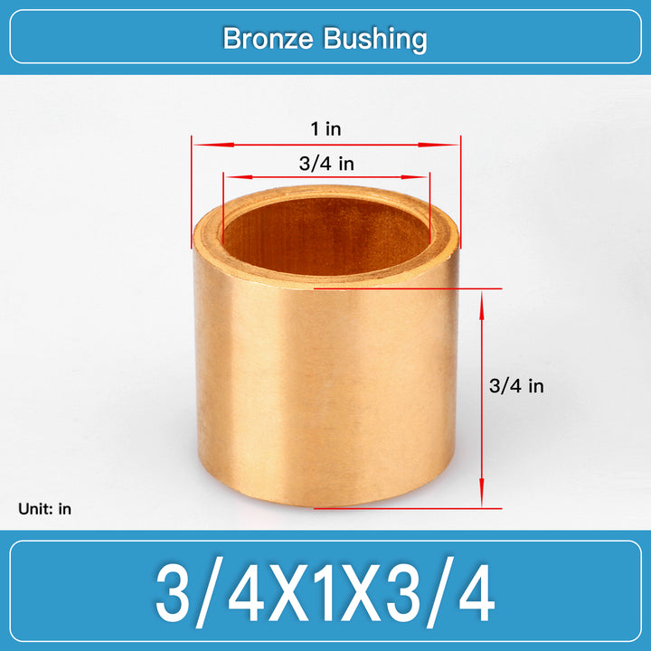 BRB-3_4X1X3_4 Inch Oil-Impregnated Bronze Sleeve Bushings dimension drawing