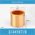 BRB-3_4X1X7_8 Inch Oil-Impregnated Bronze Sleeve Bushings dimension drawing