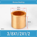 BRB-3_8X1_2X1_2 Inch Oil-Impregnated Bronze Sleeve Bushings dimension drawing