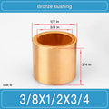 BRB-3_8X1_2X3_4 Inch Oil-Impregnated Bronze Sleeve Bushings dimension drawing