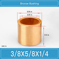 BRB-3_8X5_8X1_4 Inch Oil-Impregnated Bronze Sleeve Bushings dimension drawing