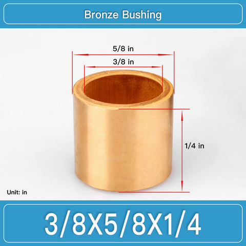 BRB-3_8X5_8X1_4 Inch Oil-Impregnated Bronze Sleeve Bushings dimension drawing