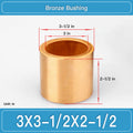 BRB-3X3-1_2X2-1_2 Inch Oil-Impregnated Bronze Sleeve Bushings dimension drawing