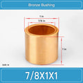 BRB-7_8X1X1 Inch Oil-Impregnated Bronze Sleeve Bushings dimension drawing