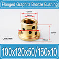 GFB-100X120X50-F150X10MM Graphite Bronze Flanged Bushings dimension drawing