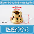 GFB-12X15X10-F21X3MM Graphite Bronze Flanged Bushings dimension drawing