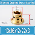 GFB-13X16X12-F22X3MM Graphite Bronze Flanged Bushings dimension drawing
