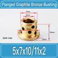 GFB-5X7X10-F11X2MM Graphite Bronze Flanged Bushings dimension drawing