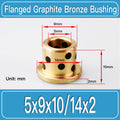 GFB-5X9X10-F14X2MM Graphite Bronze Flanged Bushings dimension drawing
