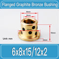GFB-6X8X15-F12X2MM Graphite Bronze Flanged Bushings dimension drawing