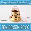 GFB-80X100X50-F120X10MM Graphite Bronze Flanged Bushings dimension drawing