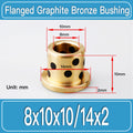 GFB-8X10X10-F14X2MM Graphite Bronze Flanged Bushings dimension drawing