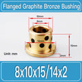 GFB-8X10X15-F14X2MM Graphite Bronze Flanged Bushings dimension drawing