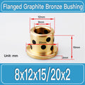GFB-8X12X15-F20X2MM Graphite Bronze Flanged Bushings dimension drawing