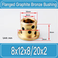 GFB-8X12X8-F20X2MM Graphite Bronze Flanged Bushings dimension drawing