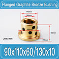 GFB-90X110X60-F130X10MM Graphite Bronze Flanged Bushings dimension drawing