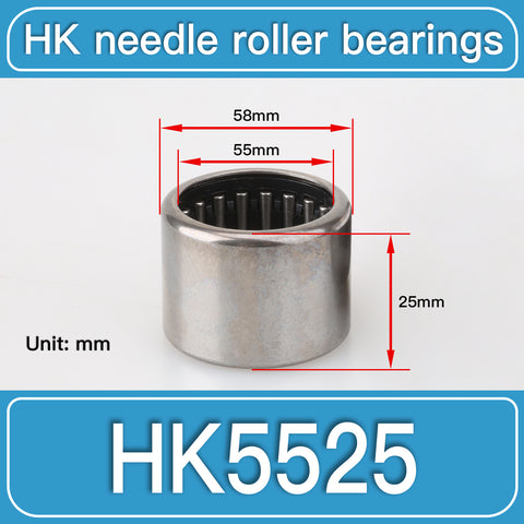 HK5525 Drawn Cup Needle Roller Bearings dimension drawing