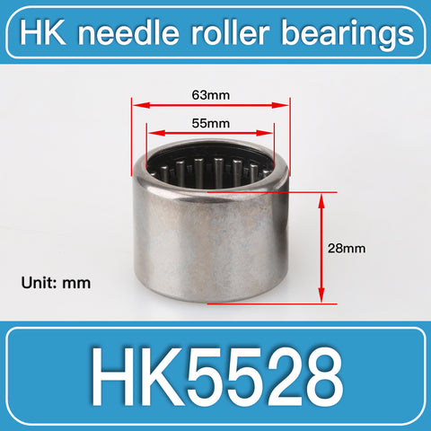 HK5528 Drawn Cup Needle Roller Bearings dimension drawing