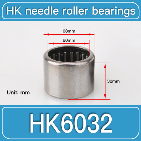 HK6032 Drawn Cup Needle Roller Bearings dimension drawing