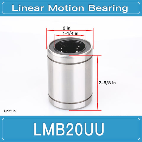 LMB20UU linear ball bearing dimension drawing