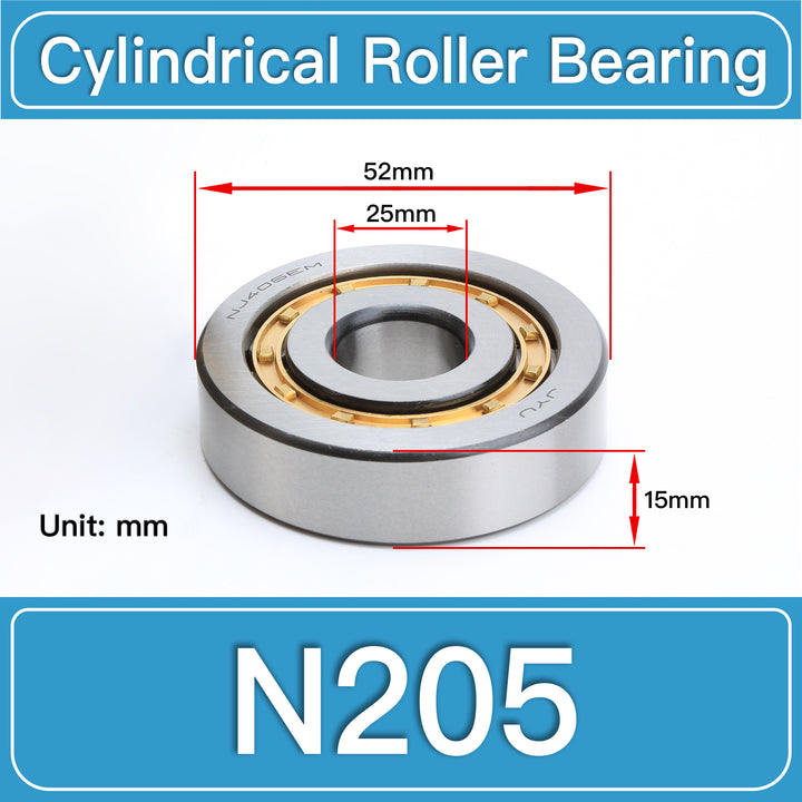N205 Cylindrical Roller Bearings dimension drawing