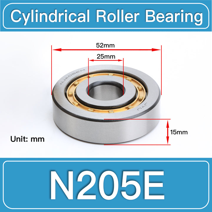 N205E Cylindrical Roller Bearings dimension drawing