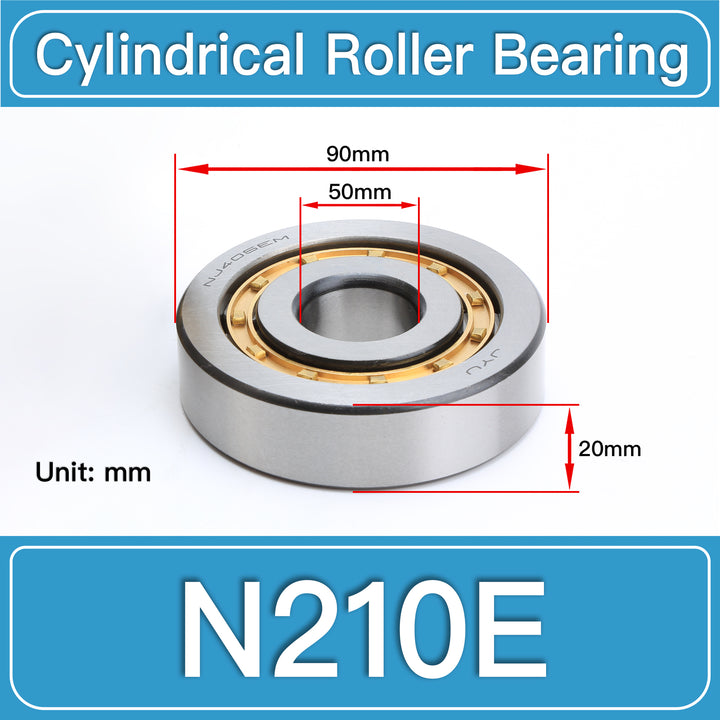 N210E Cylindrical Roller Bearings dimension drawing