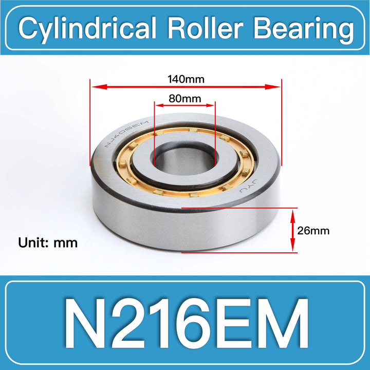 N216EM Cylindrical Roller Bearings dimension drawing