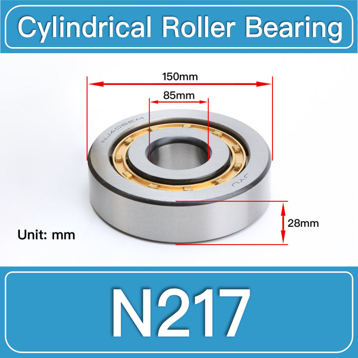 N217 Cylindrical Roller Bearings dimension drawing