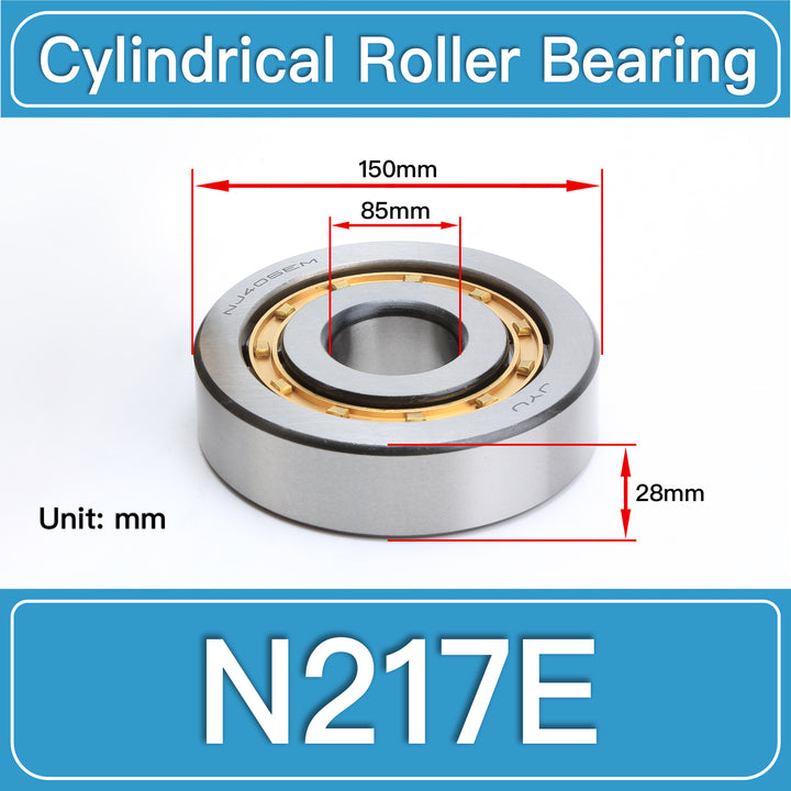 N217E Cylindrical Roller Bearings dimension drawing