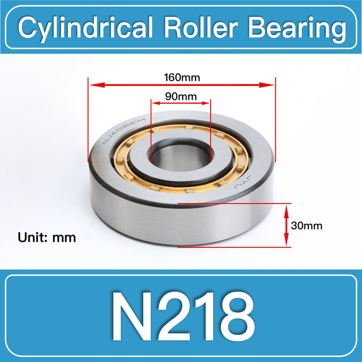 N218 Cylindrical Roller Bearings dimension drawing