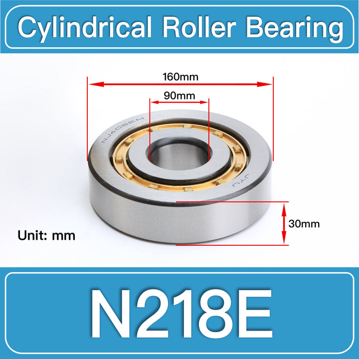 N218E Cylindrical Roller Bearings dimension drawing
