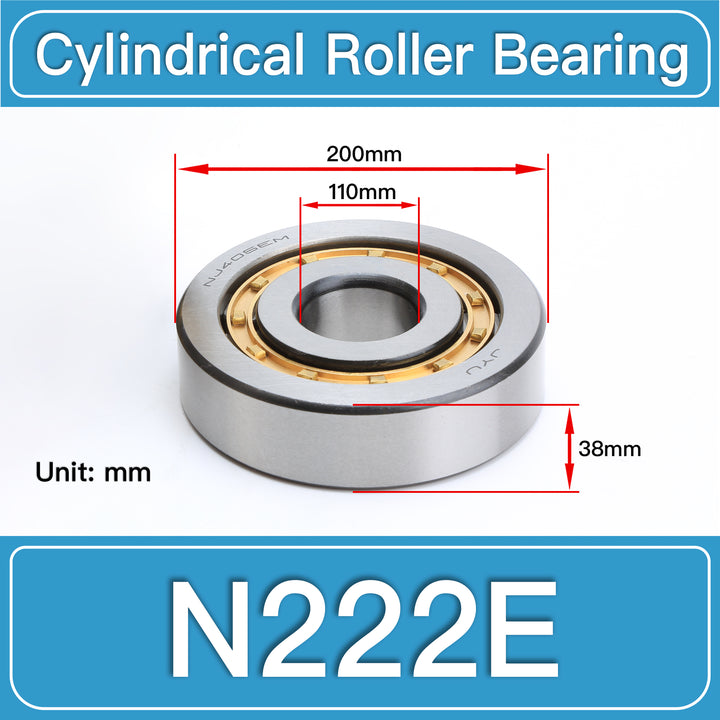 N222E Cylindrical Roller Bearings dimension drawing
