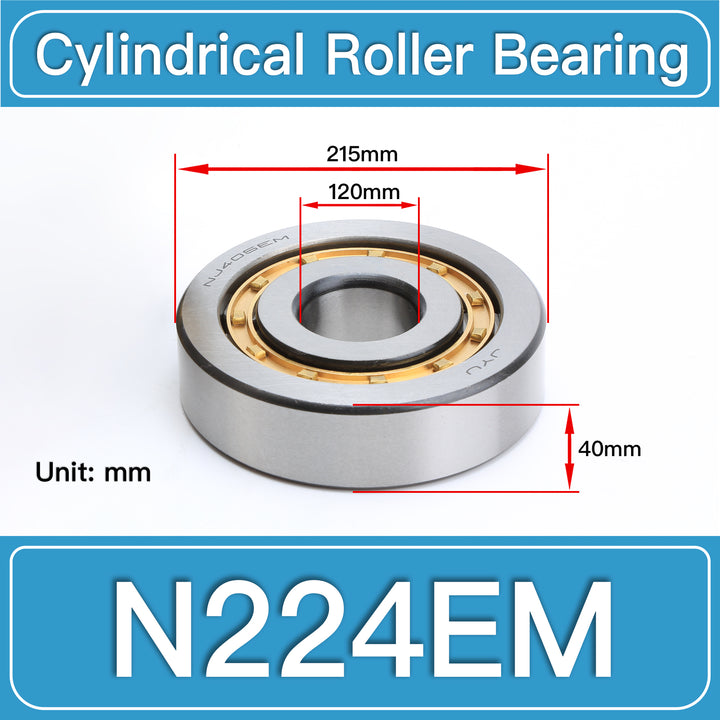 N224EM Cylindrical Roller Bearings dimension drawing