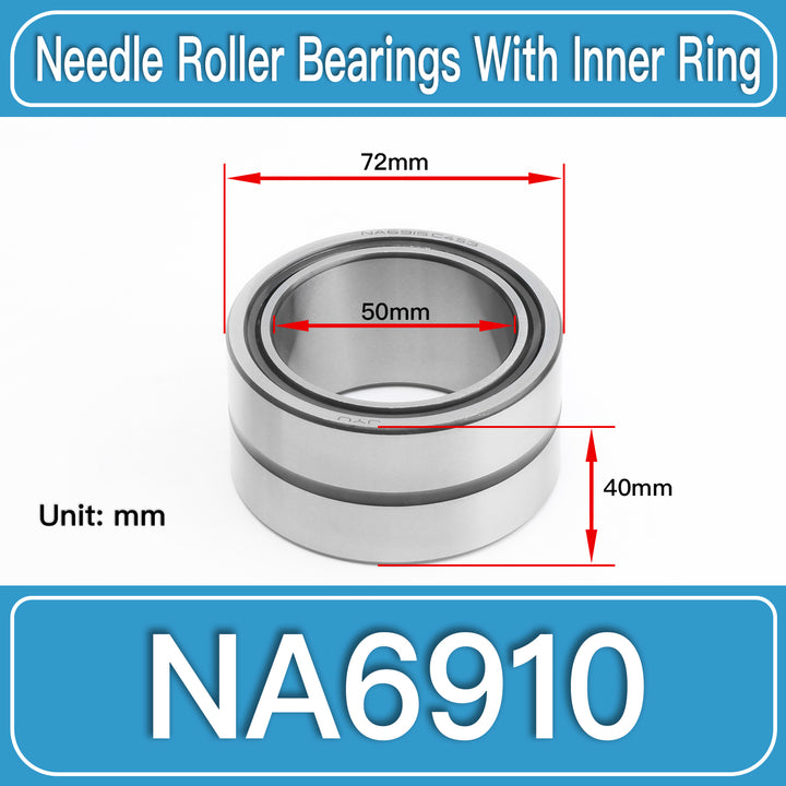 NA6910 Machined Needle Roller Bearings dimension drawing