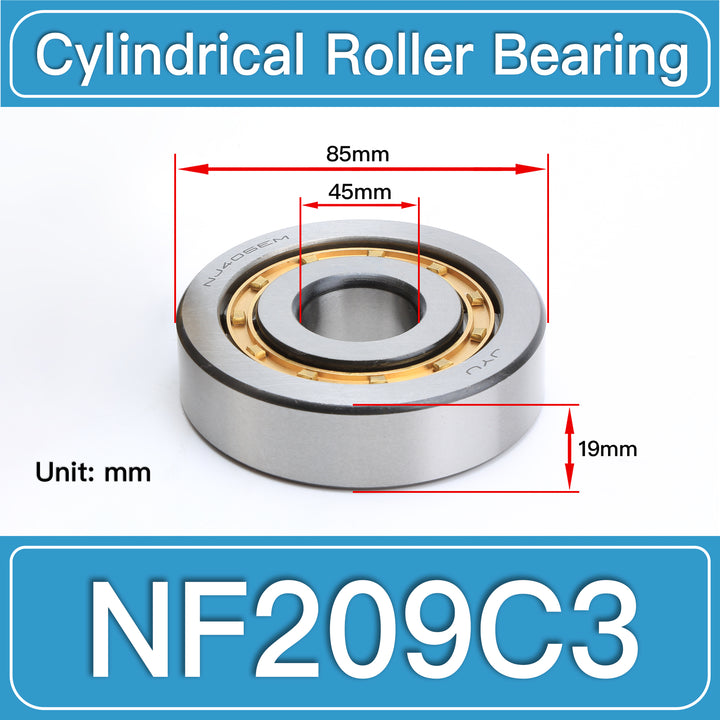 NF209C3 Cylindrical Roller Bearings dimension drawing