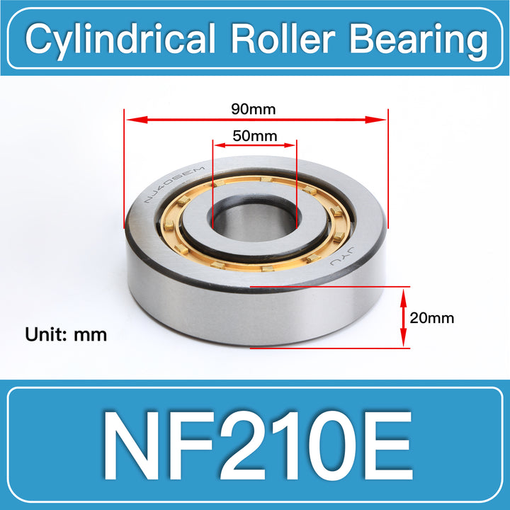 NF210E Cylindrical Roller Bearings dimension drawing