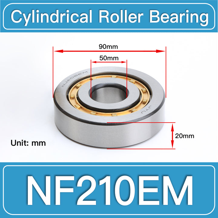NF210EM Cylindrical Roller Bearings dimension drawing