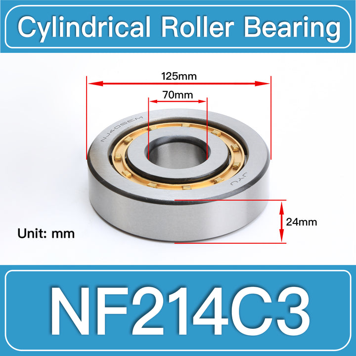 NF214C3 Cylindrical Roller Bearings dimension drawing