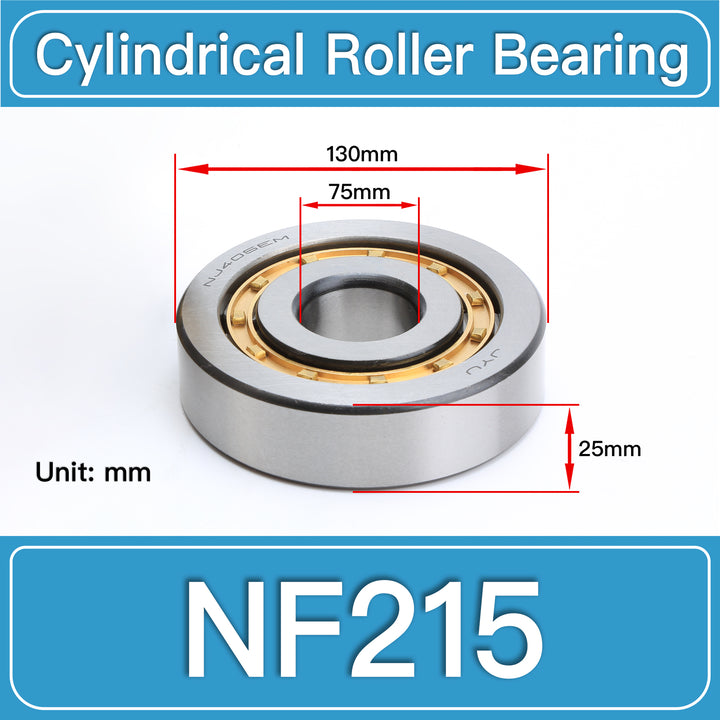 NF215 Cylindrical Roller Bearings dimension drawing